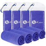 U-pick 4 Packs Cooling Towel (40"x 12"), Ice Towel,Microfiber Towel,Soft Breathable Chilly Towel for Yoga,Sport,Gym,Workout,Camping,Fitness,Running,Workout&More Activities (4 Color Collection-H)