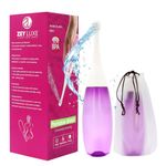 ZEY LUXE 450ml Hygienic Portable Bidet for Travel to Use for Easy Cleaning, Peri Bottle for Postpartum Care - Portable Bidet Sprayer Head for Toilet Travel, Childbirth Cleaner & Feminine Care - Purple