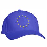 Embroidered European Star Baseball Cap, European Union,EU Stars Flag Hat EU Embroidered Logo(Royal)