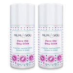 Mum & You Baby Face the Day Stick with Sunflower & Coconut Oils, Beeswax & Shea Butter for Natural Skincare. Protect your Baby's Face from Irritants, and Soothe Eczema & Irritated Skin. (2 Sticks)