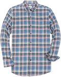 Dubinik® Flannel Shirt for Men Casual Button Down Work Soft All Cotton Lightweight Flannel Mens Plaid Shirts Long Sleeve