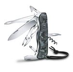 Victorinox Skipper Swiss Army Pocket Knife, Large, Multi Tool, 18 Functions, Locking Gutting Blade, Navy Camouflage