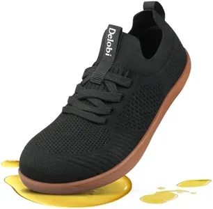 BUHCFBO Non Slip Work Shoes for Women Food Service Slip On Chef Kitchen Shoes Wide Toe Box Work Shoes Restaurant Slip Resistant Hospital Walking Zero Drop Sneakers Black Size 11