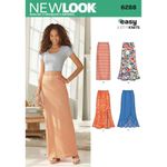 Simplicity New Look Easy Just 4 Knits Pattern 6288 Misses Pull on Knit Skirts, Sizes 8-10-12-14-16-18-20