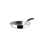 Meyer Trivantage Nickel Free Stainless Steel Triply Cookware Frypan | Steel Pan for Cooking | Fry pan Tri ply with Heavy Bottom | Frying Pan Small | Gas and Induction Base, 20cm/ 1.08 Litre, Silver