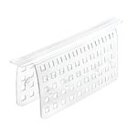 iDesign Euro Plastic Sink Saddle, Glassware and Sink Protector for Kitchen, Bathroom Pots, Pans, Dishes, 11" x 12", Clear