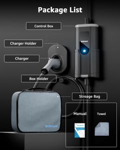 bokman 7kW Type 2 EV Charger – 5M Cable, Adjustable Current, IP65, LED Display