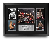 HWC Trading FR A3 Mike Tyson Gifts Printed Signed Autograph Picture for Boxing Memorabilia Fans - A3 Framed