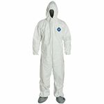 DuPont Industrial & Scientific DuPont TY122S 3XL Each Disposable Elastic Wrist, Bootie and Hood Tyvek Coverall Suit 1414 White