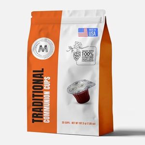 Travel Pack - The Miracle Meal Pre-Filled Traditional Communion Cup - Bag of 25 with Wafer and 100% Concord Grape Juice