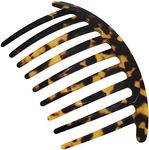 Camila Paris CP3159 French Handmade Side Comb Rounded, Tokyo, French Twist Hair Combs Decorative, Strong Hold Hair Clips for Women Bun Chignon Up-Do Styling Girls Hair Accessories Made in France