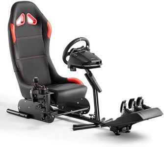 DIWANGUS Racing Simulator Cockpit Steering Wheel Stand with Seat Gaming Chair Sim Racing Cockpit for G29 G920 G923 G27 G25 T248X T248 T300RS T150 458 TX Xbox PS4 PS5 PC Accessories