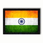 Xpression Decor Wood UV Textured Framed Poster of Indian Flag (14x20 inch, Medium, Multicolour)