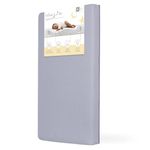 Dream On Me Snuggles Extra Firm Baby Crib Mattress, Greenguard Gold and JPMA Certified Crib Mattress, Fits All Portable & Mini Cribs, Waterproof Vinyl Cover, 10 Years Limited Warranty