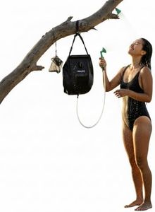 Malo'o 5 gallon/20L Portable Solar Shower Bag, Solar Heating Camping Shower Bag with Removable Hose and On-Off Switchable Shower Head for Camping Gear, Surfing, Beach, Swimming, Outdoor Travel, hiking