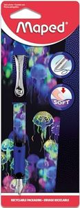 Maped Deepsea Paradise - Pluma estilográfica de acero con punta iridium - Pluma estilográfica recargable - Pluma estilográfica para la escuela - Bolígrafo decorado con medusas
