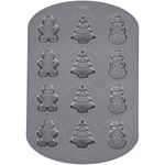 Wilton Holiday Shapes Non-Stick Cookie Pan, 12-Cavity