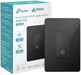 Kasa Smart Light Switch HS200-BL, Single Pole,Neutral Wire Required, 2.4GHz Wi-Fi Light Switch Compatible with Alexa and Google Home, UL Certified, No Hub Required, Black