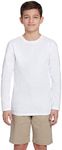 French Toast Boys' Long Sleeve Crewneck Tee T-Shirt, White, 8