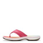 Clarks Women's Breeze Sea Flip-Flop, Bright Pink Ombre, 8