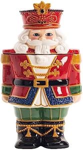 Bico Christmas Nutcracker Air Tight Cookie Jar, for keeping Cookies, Candies, Dishwasher Safe