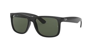 Ray-Ban Unisex Justin Sunglasses, Black ( Vidiros : Green Classic 601/71 ), 54 mm UK