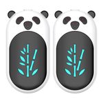 Enituo Hand Warmers Rechargeable 2 Pack, 3 Levels Heating 6000mAh Portable Electric Handwarmers, Cute Panda Pocket Heater Xmas Warm Gifts for Golf Hunting Hiking Camping Outdoor Activities - Black