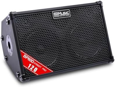 Coolmusic BP60D 60 W x 2 Altavoz Amplificador de Guitarra acústica Alimentado por batería, Altavoz Bluetooth portátil con Efecto de retardo de Coro de reverberación, 7 entradas