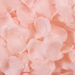 Haobase 2000Pcs Rose Petals Artificial Flower Fake Rose Petals for Valentines Day, Propose, Wedding, Table Scatter Decoration (Peach)