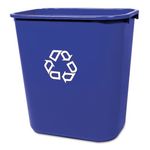 Rubbermaid Commercial Deskside Recycling Container, Medium, Blue (FG295673BLUE)