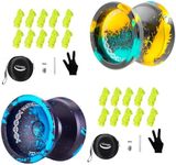 2 YOYO balls together-C130-C130 black-blue + C130 black-green-yellow-better value