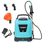 2.6Gallon/10L Backpack Sprayer, Electric Garden Sprayer with 3 Mist Nozzles Adjustable Shoulder Strap, Battery Powered Sprayer for Lawn and Garden Watering