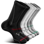 Men Athletic Socks,BULLIANT Compression Crew Socks Cushioned For Men Outdoor Sports Running Hiking,Arch Support(6Pairs,Shoes Size:Men 11-13)