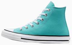 Converse Unisex Chuck Taylor All Star Seasonal Colour High Top Sneakers, Double Cyan, Size 6, Double Cyan, 8 Women/6 Men