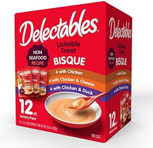 Delectables Bisque Non-Seafood Lickable Wet Cat Treats, Variety Pack, 12 Count (Pack of 1)