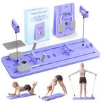 Mosdos Portable Pilates Reformer Machine for Home Gym - Auto-Rebound Pilates Board with Abdominal Core Trainer & Full Body Workout | Professional Pilates Equipment for Men/Women