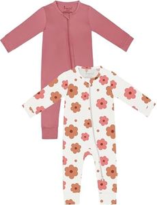 Jimonda Baby Romper Boys Girls Pajamas 2-Way Zipper Footless Unisex Long Sleeve Sleepers Sleep and Play 0-24 Months