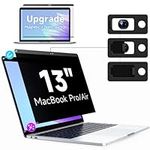 IPROKKO Privacy Screen Filter for MacBook Pro 13 Inch (2016-2022,M1,M2) and MacBook Air 13 (2018-2020), Magnetic Removable Anti Blue Light Screen Protector With Camera Cover for Mac 13In Laptop