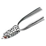 BOOYAH Pad Crasher Topwater Bass Fishing Hollow Body Frog Lure with Weedless Hooks, Albino Frog