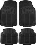 Kozdiko Car Simple Rubber Black Floor Mat Set of 4 Pcs for Hyundai i10