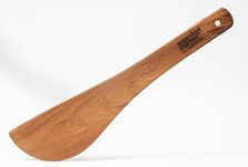 WOODEN PLANET Kerala Pure Teak Wood Compact Flip/Spatula/Ladle for Cooking - Making Soup & Vegatable/Dosa/Chapati/Roti Palta | Premium Wooden Kitchen Tool | Handmade Spoon - No Polish, Cookware (Teak)