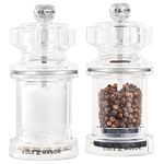 Cole & Mason 675 Salt and Pepper Mill Set, Precision+/Ceramic Mechanisms, Adjustable Salt and Pepper Grinders, Acrylic, 118mm, Cooking/Seasoning, Lifetime Mechanism Guarantee, H233077