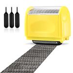 Wide Roller Stamp Identity Theft Stamp 1.5 Inch Perfect for Privacy Protection (Yellow Stamp + 3 Refills)