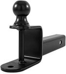 Black Boar UTV ATV Multi-Hitch - Features 2” Hitch Ball, 2” Shank - 9” (L) Shank - Hitch Ball has 2” Rise & Rated for 2,000lbs - Use w/Utility Trailers, Tow Straps & Other ATV Accessories (66081)