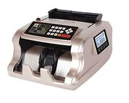 Automatic Mix Note Value Counting Machine from SILVERLINE. with Fake Note Detection Heavy Duty with Side LCD Display(Gold Colour)