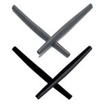 Mryok Replacement Earsocks for Oakley Whisker/Square Whisker/Juliet/Wiretap/Big Square Wire/A Wire Sunglasses - Options, Gray & Black, One Size
