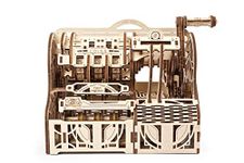 Ugears 3D Puzzles Wooden Box - DIY Cash Register with Money Box - Exclusive Wooden Model Kits for Adults to Build - Vintage Wooden Mechanical Models - Self Assembly Woodcraft Construction Kits