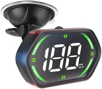 Universal GPS Speedometer HUD for Cars - 2025 New Head Up Display with MPH/KMH, Overspeed Alarm, Fatigue Alert, Large LED Font, Plug & Play USB, Auto Brightness - Fits All Vehicles (Green)