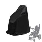 BOSKING Electric Wheel Chair Cover Waterproof Mobility Scooter Storage Cover for Travel Power Wheelchair Dust Protective Cover with Adjustable Drawstring (Black, 45"L x 29.5"W x 51"H)