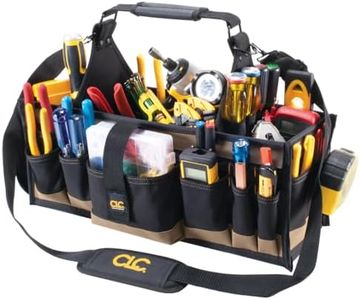 Custom LeatherCraft 1530 43-Pocket Electrical and Maintenance Tool Carrier, Black